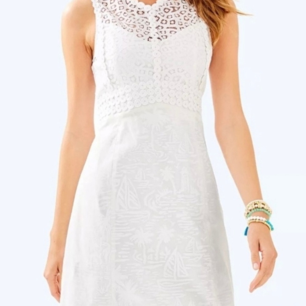 Lilly Pulitzer White/ Cream Dress Size 12